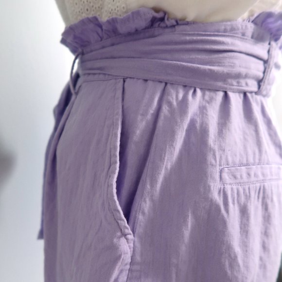 Mango High Waisted Belt Shorts and Square Neck Top - Picture 5 of 11